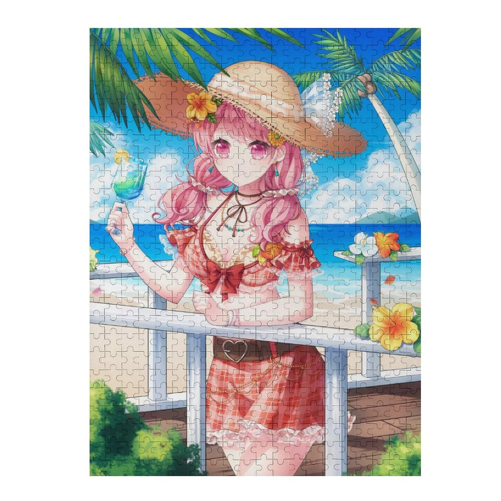 絶盤☆平成 レトロ 当時 女児 アニメ キャラクター パズル セット Amazon.co.jp: ジグソーパズル ビーチガール アニメ ピンクの髪 パズル